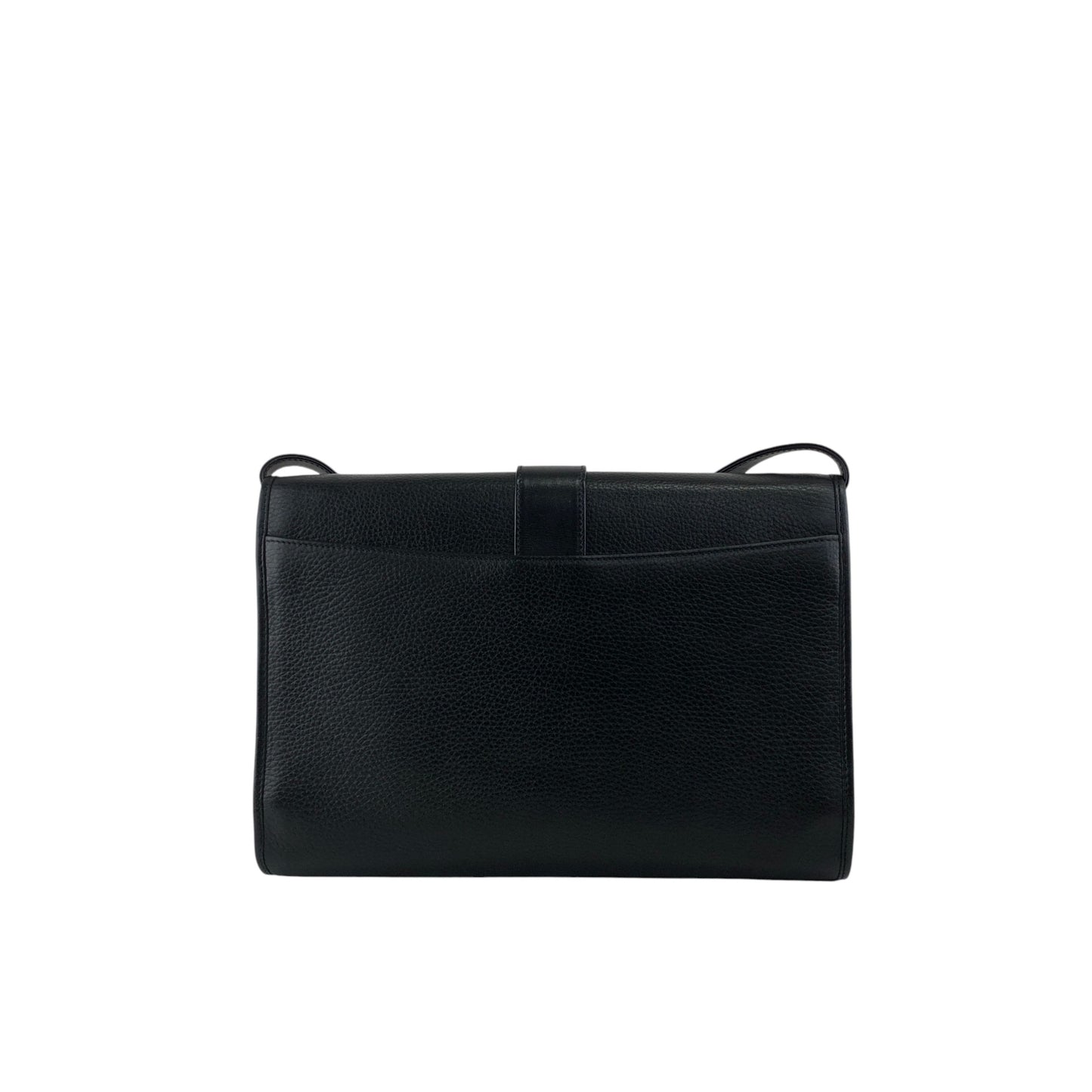 GUCCI Front Buckle Shoulder bag Black Vintage zbczdz