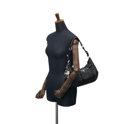PRADA Logo Shoulder bag Black Vintage en8d2i