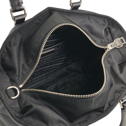 PRADA Tessuto Triangle Logo Two-way Handbag Shoulder bag Black Vintage xd7tr6