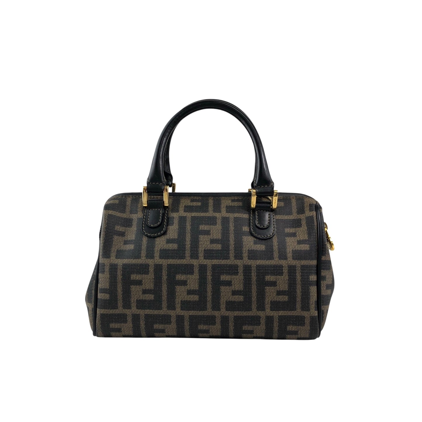 FENDI Zucca Two-way Small Boston bag Shoulder bag Brown Vintage sfanas