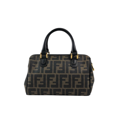 FENDI Zucca Two-way Small Boston bag Shoulder bag Brown Vintage sfanas