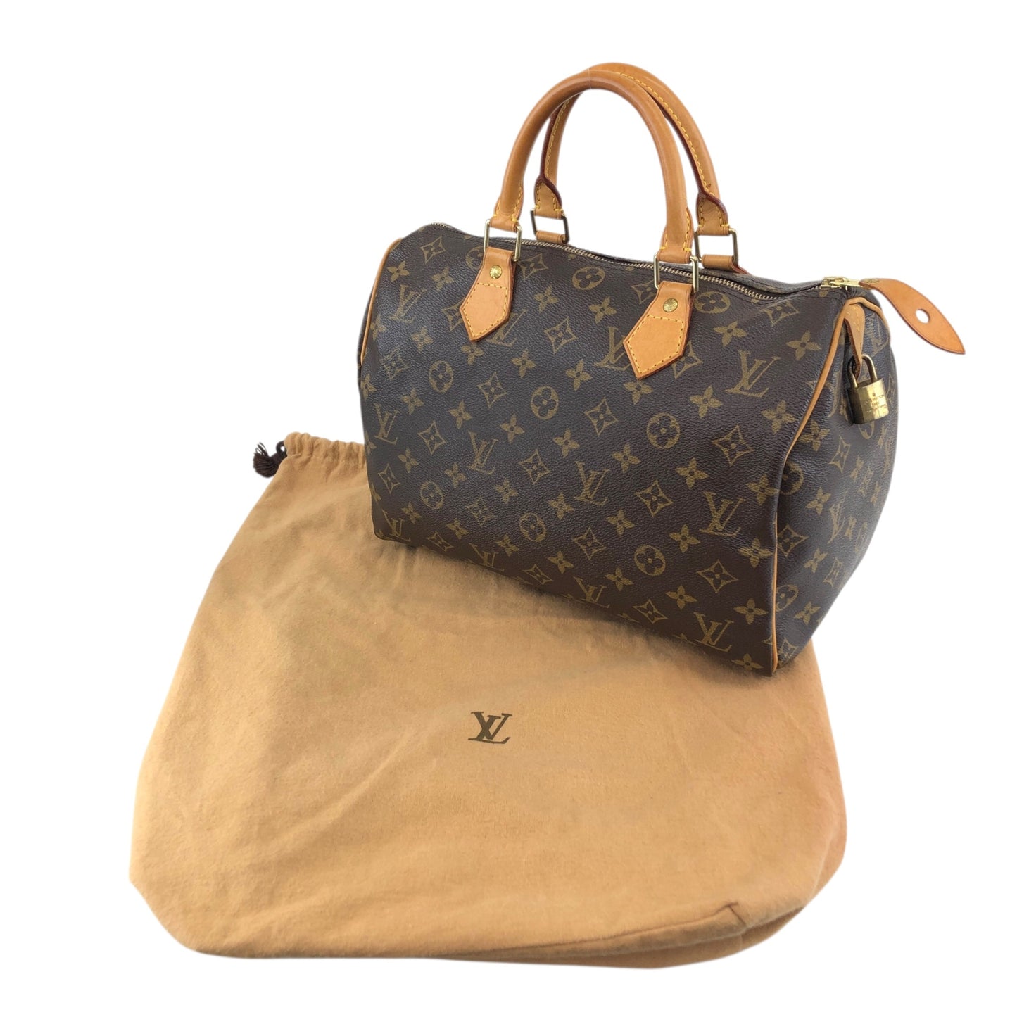 LOUIS VUITTON Monogram Small Boston bag Handbag BrownM41528  Vintage ejs7u6