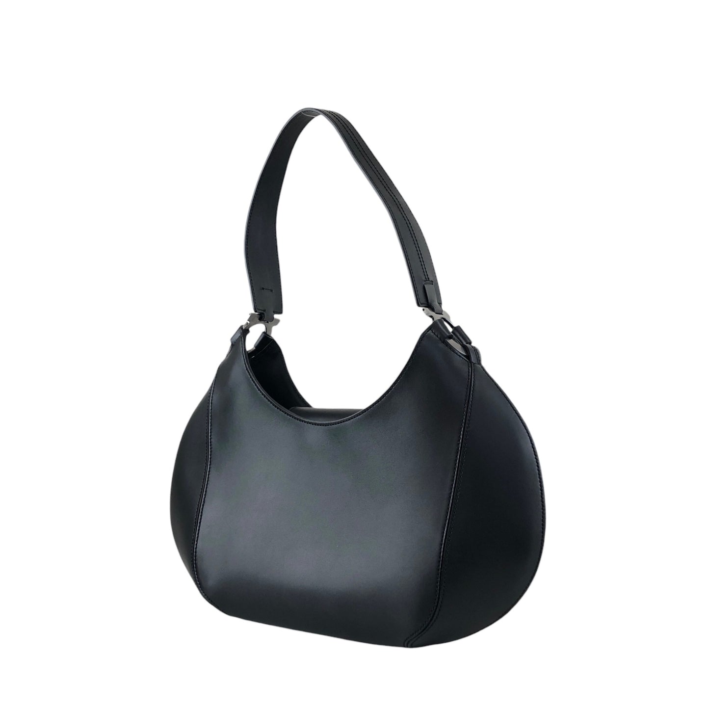 Salvatore Ferragamo Gancini Shoulder bag Black Vintage c3yye7