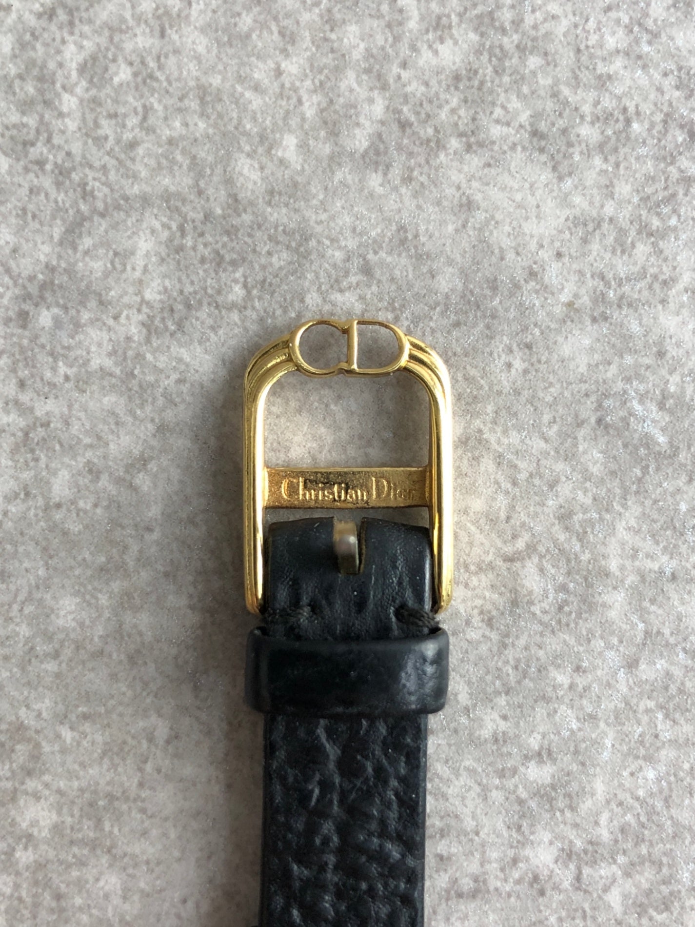 Christian Dior Quartz Watch Black Vintage ayfm3x