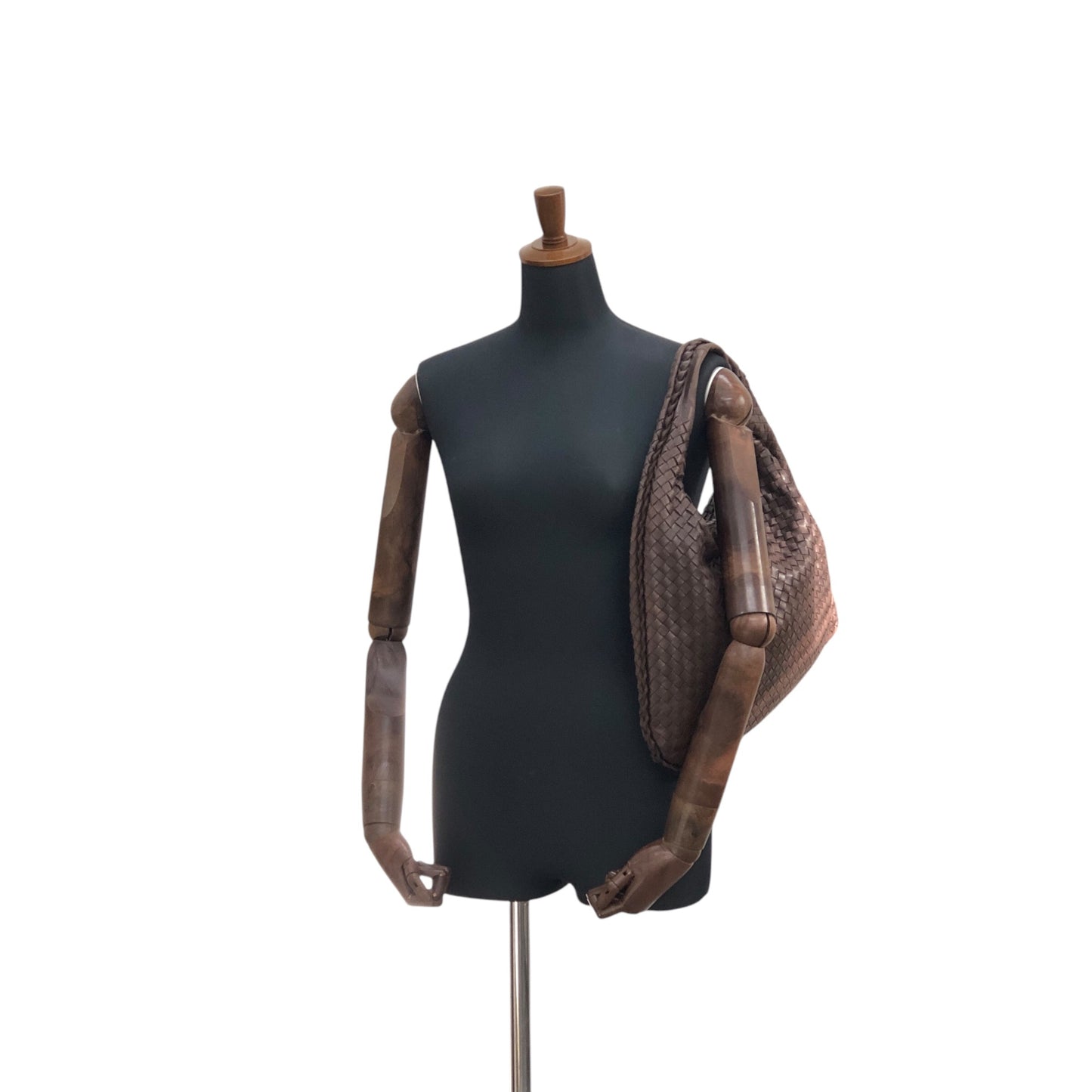 Bottega Veneta Intrecciato Shoulder bag Hobobag Brown Vintage bvv4fh