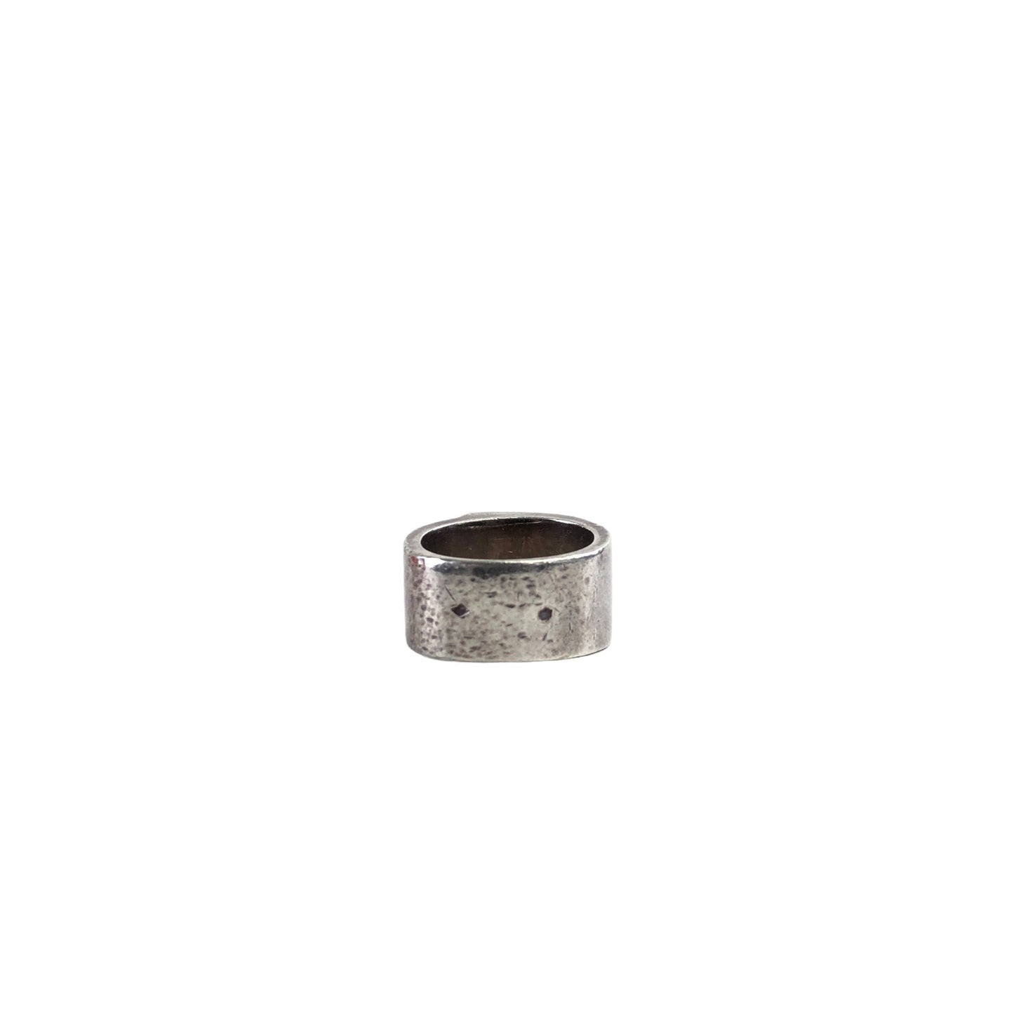 HERMES Logo Ring Silver Vintage c5irig