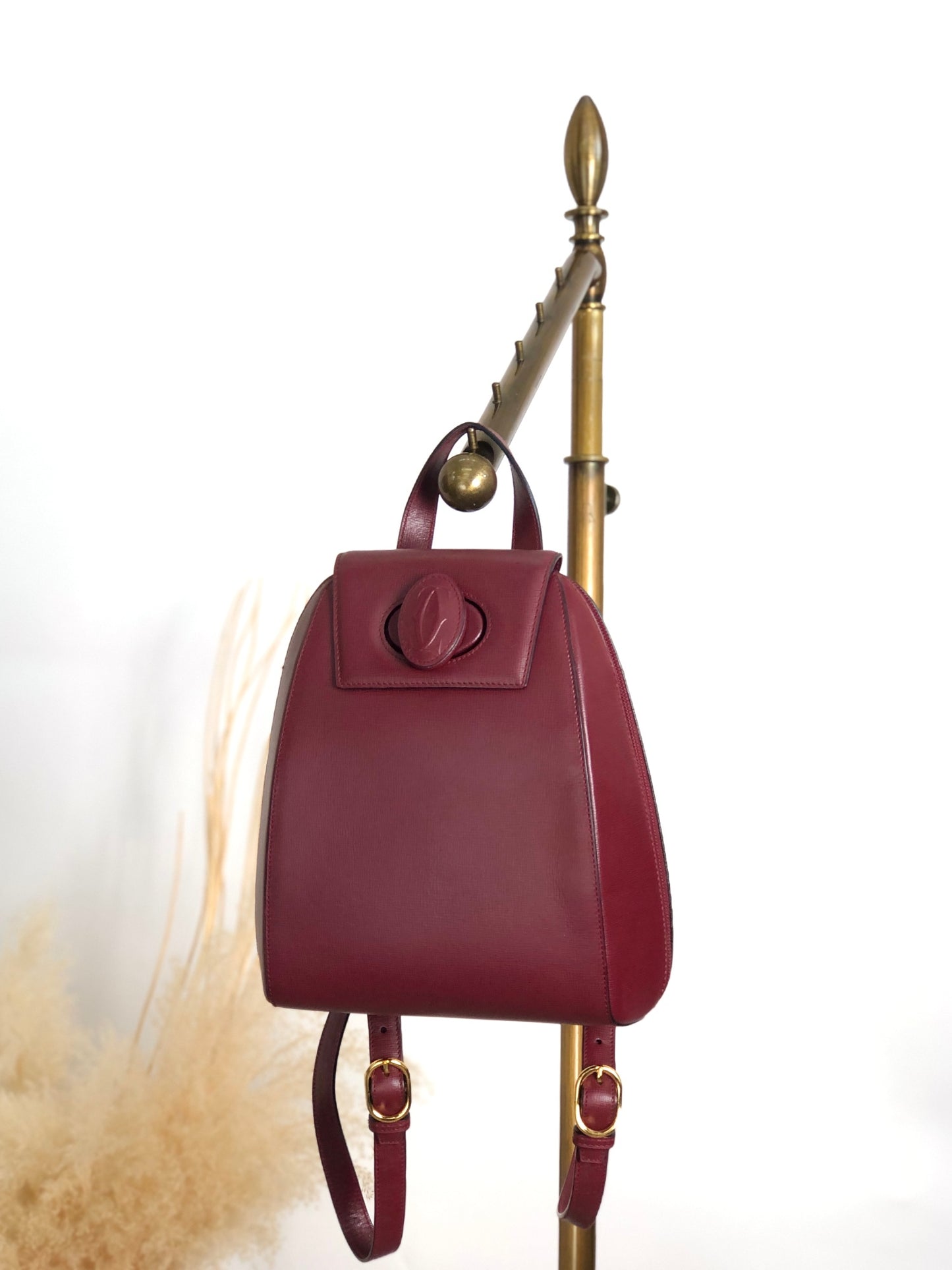 Cartier Turn Lock Backpack Bordeaux Vintage zi2dg4