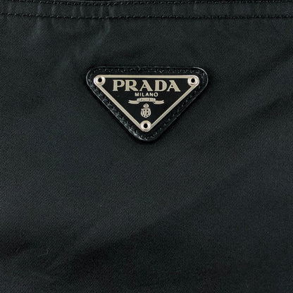 PRADA Tessuto Triangle Logo Totebag Black Vintage bub65u