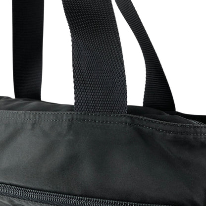 PRADA Tessuto Triangle Logo Front Zipper Totebag Black Vintage vda5bg