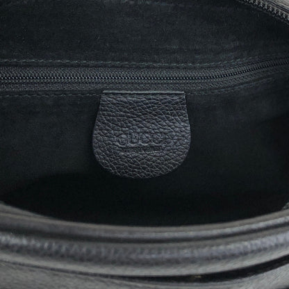 GUCCI GG Logo Motif Shoulder bag Black Vintage batagd