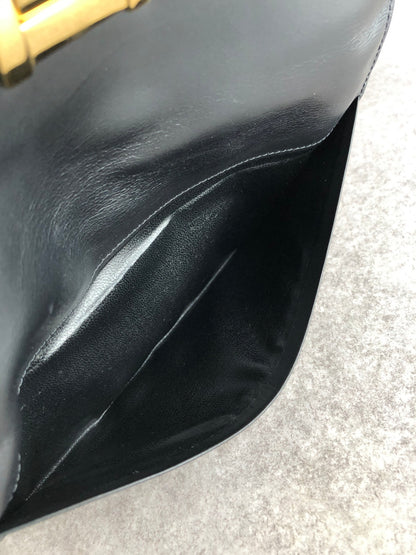 Yves Saint Laurent YSL Logo Long Wallet Black Vintage czyrem