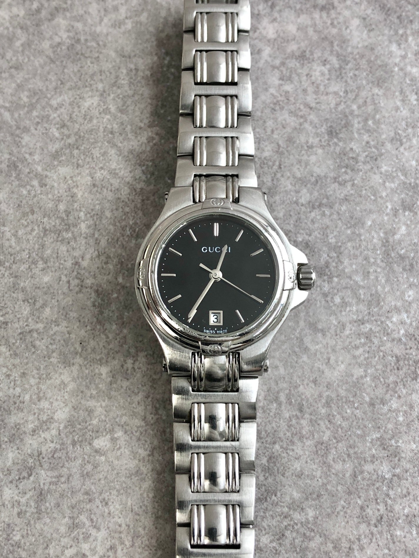 GUCCI Quartz Watch Silver Vintage 9040L bp5bvx