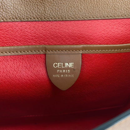 CELINE Toggle Clasp Two-way Handbag Shoulder bag Brown Vintage p67n53