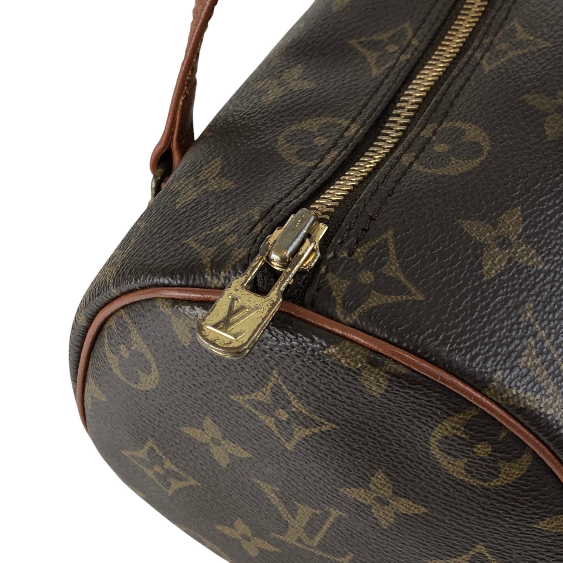 LOUIS VUITTON Monogram Handbag Brown Vintage dwmmh5 – VintageShop solo
