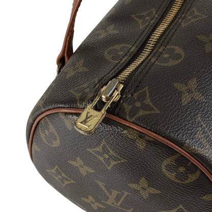 LOUIS VUITTON Monogram Handbag Brown Vintage dwmmh5