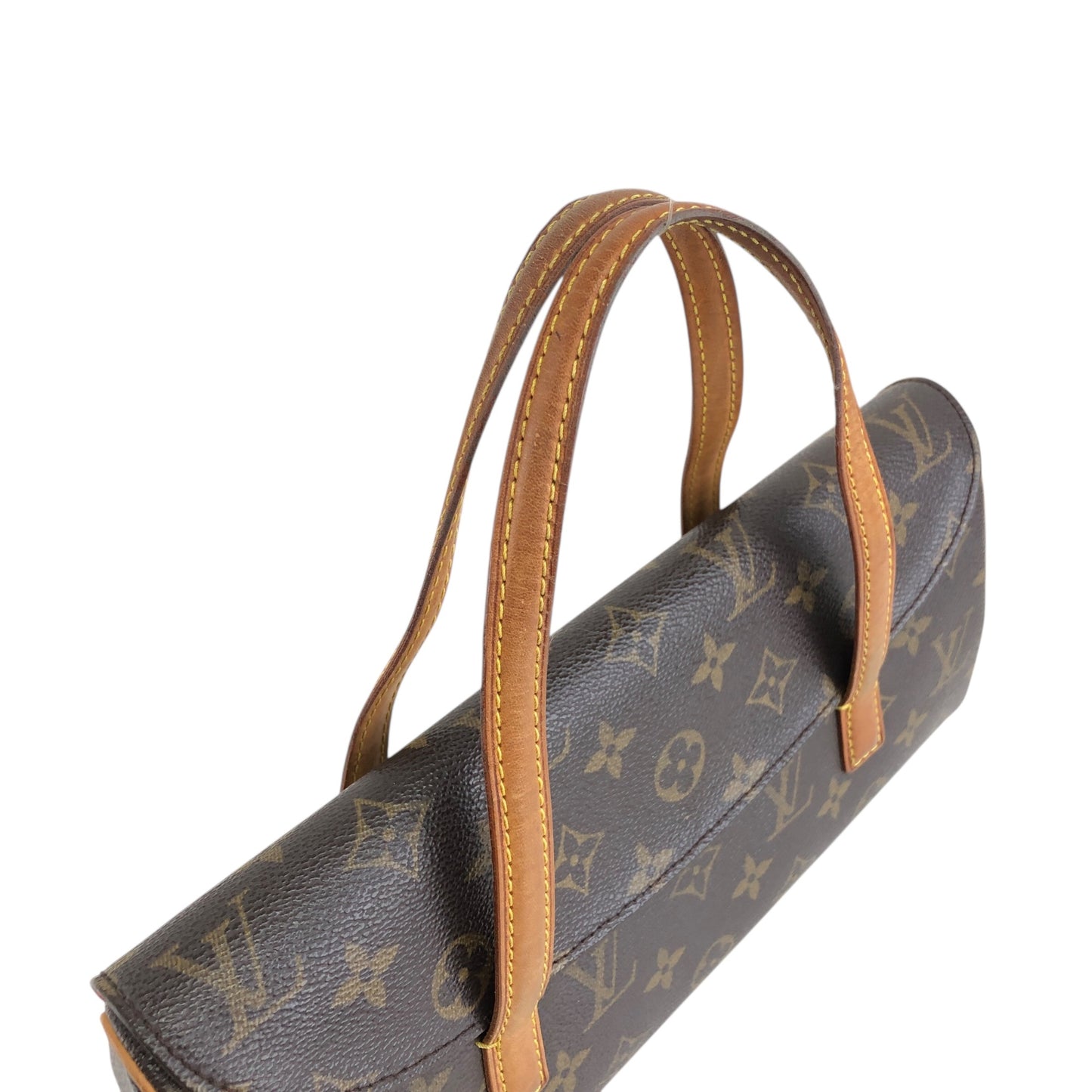 LOUIS VUITTON Monogram Handbag Brown Vintage kjp7uf