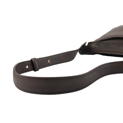 LOEWE Logo Embossed Shoulder bag Brown Vintage kv866j