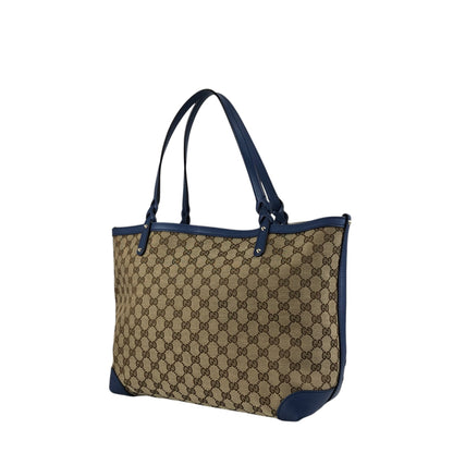 GUCCI GG Canvas Totebag Beige Vintage z375jy