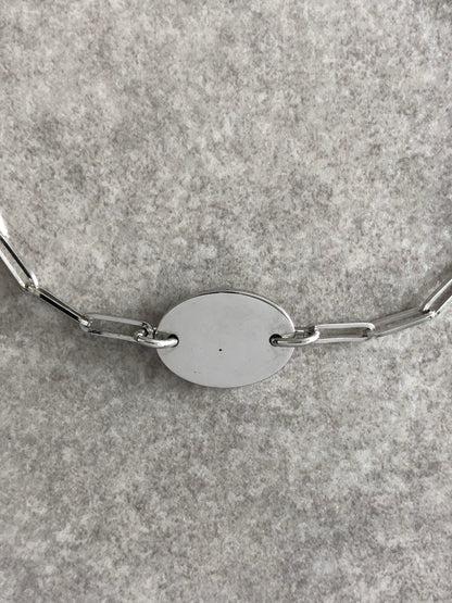 Christian Dior Logo Rhinestone Bracelet Silver Vintage v5ry85