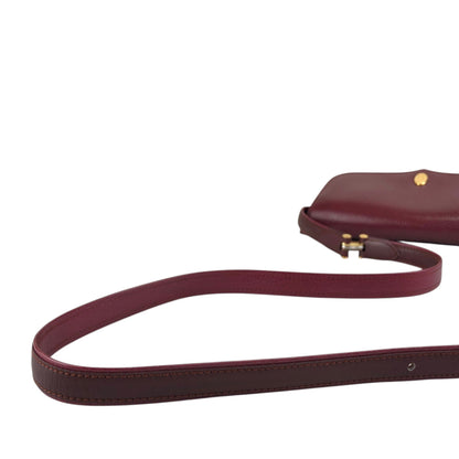 Cartier Flap Shoulder bag Bordeaux Vintage 63gc86