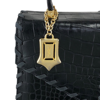 Yves Saint Laurent YSL Charm Handbag Black Vintage dxsc3k
