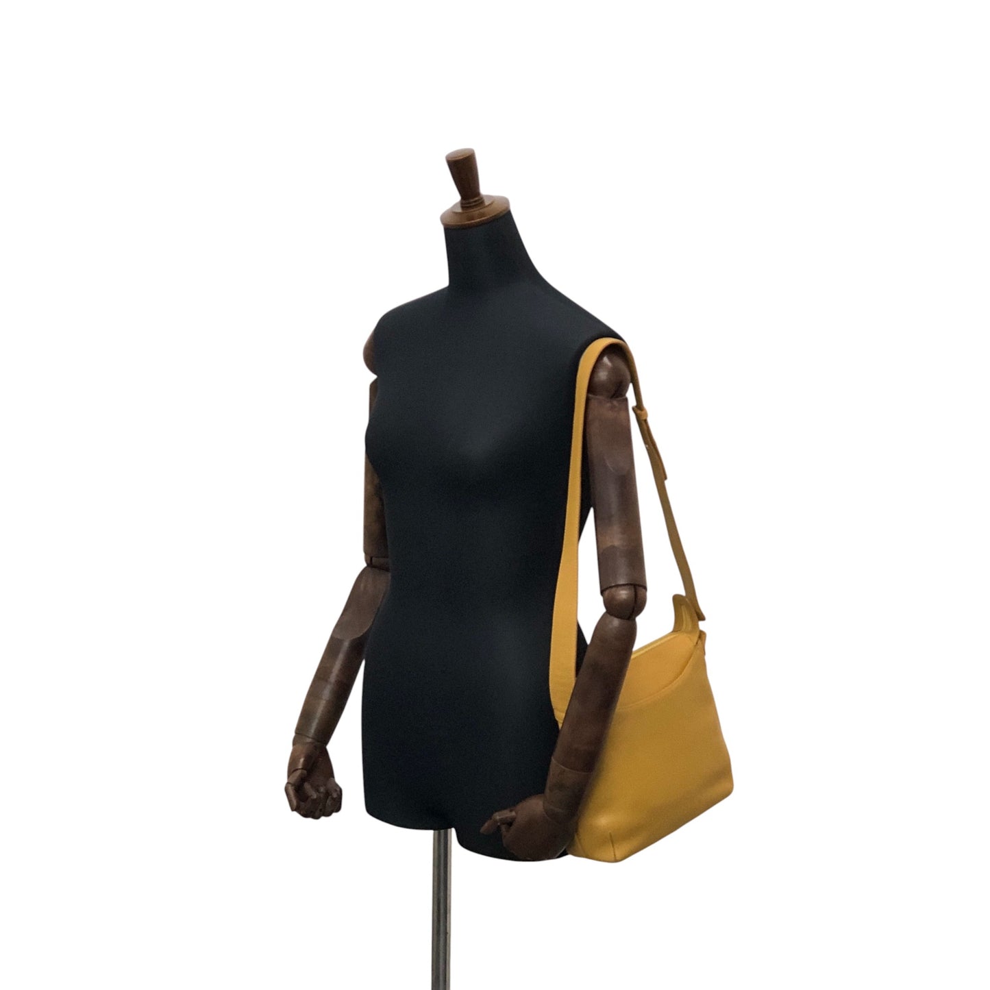 LOEWE Logo Embossed Shoulder bag Yellow Vintage uwdr5a