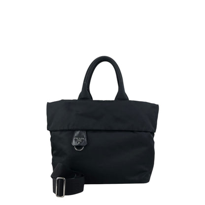 PRADA Tessuto Triangle Logo Two-way Handbag Shoulder bag Black BN1959 Vintage 3tmht8