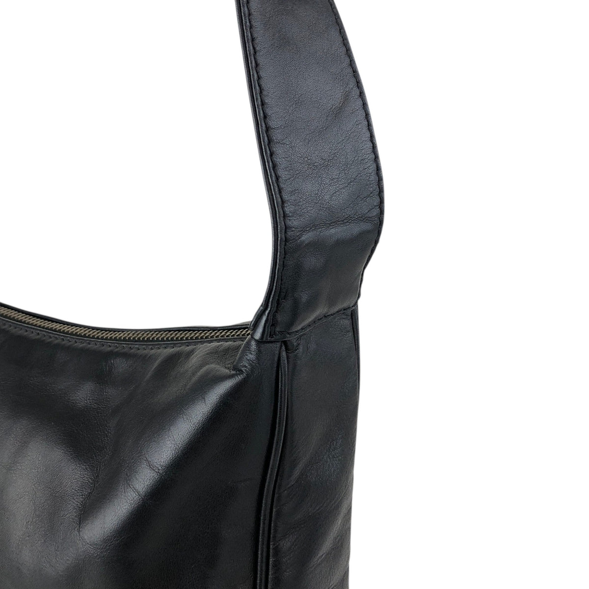 CELINE Circle Logo Shoulder bag Black Vintage mkxe53