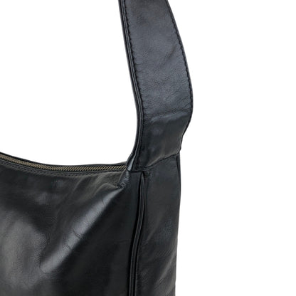 CELINE Circle Logo Shoulder bag Black Vintage mkxe53