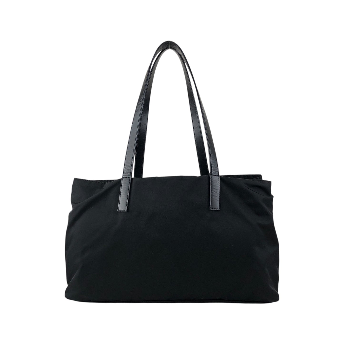 PRADA Tessuto Triangle Logo Totebag Black Vintage xp2biu