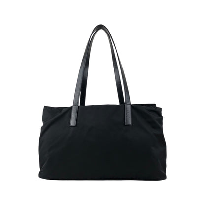 PRADA Tessuto Triangle Logo Totebag Black Vintage xp2biu