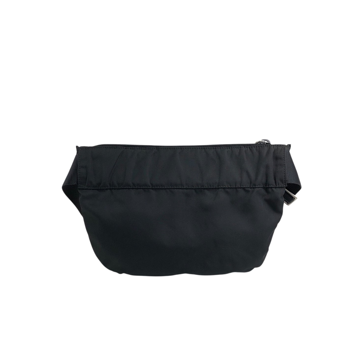 PRADA Triangle Logo Front Pocket Sling bag Black Vintage ts8rf4