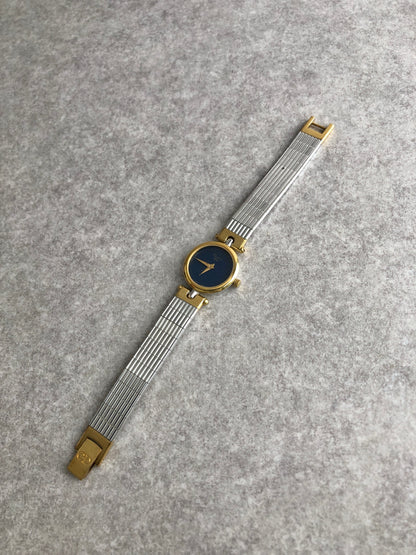 Christian Dior Logo Watch Silver×Gold 3025 Vintage fadvvc