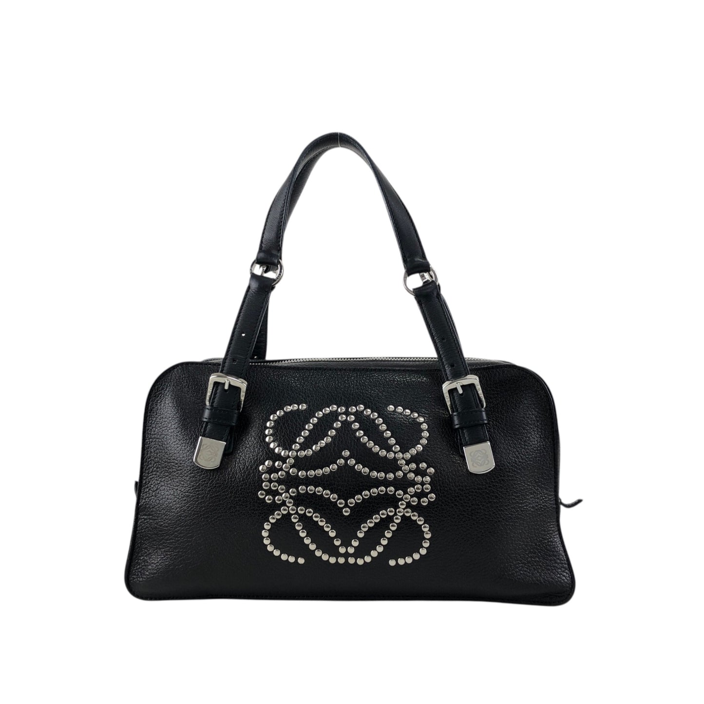 LOEWE Anagram Small Boston bag Handbag Black Vintage ebimhj