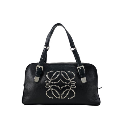 LOEWE Anagram Small Boston bag Handbag Black Vintage ebimhj