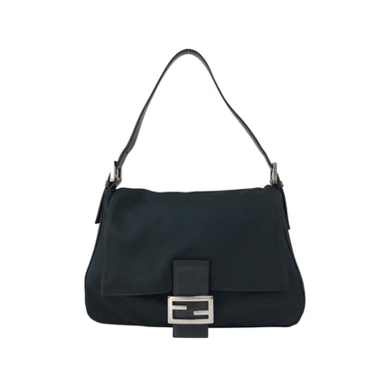 FENDI Logo Shoulder bag Black Vintage vvvemn