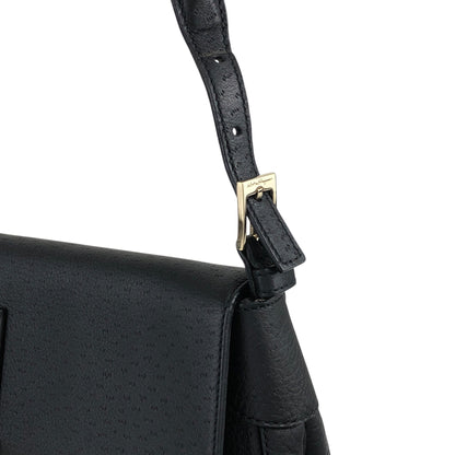 Salvatore Ferragamo Gancini Shoulder bag Black Vintage hrpw36