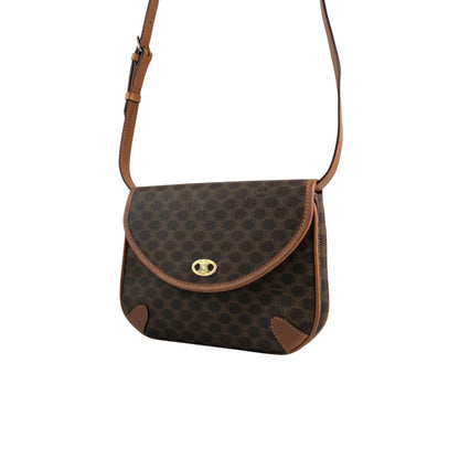 CELINE Macadam Blason Shoulder bag Brown Vintage a4uyd7