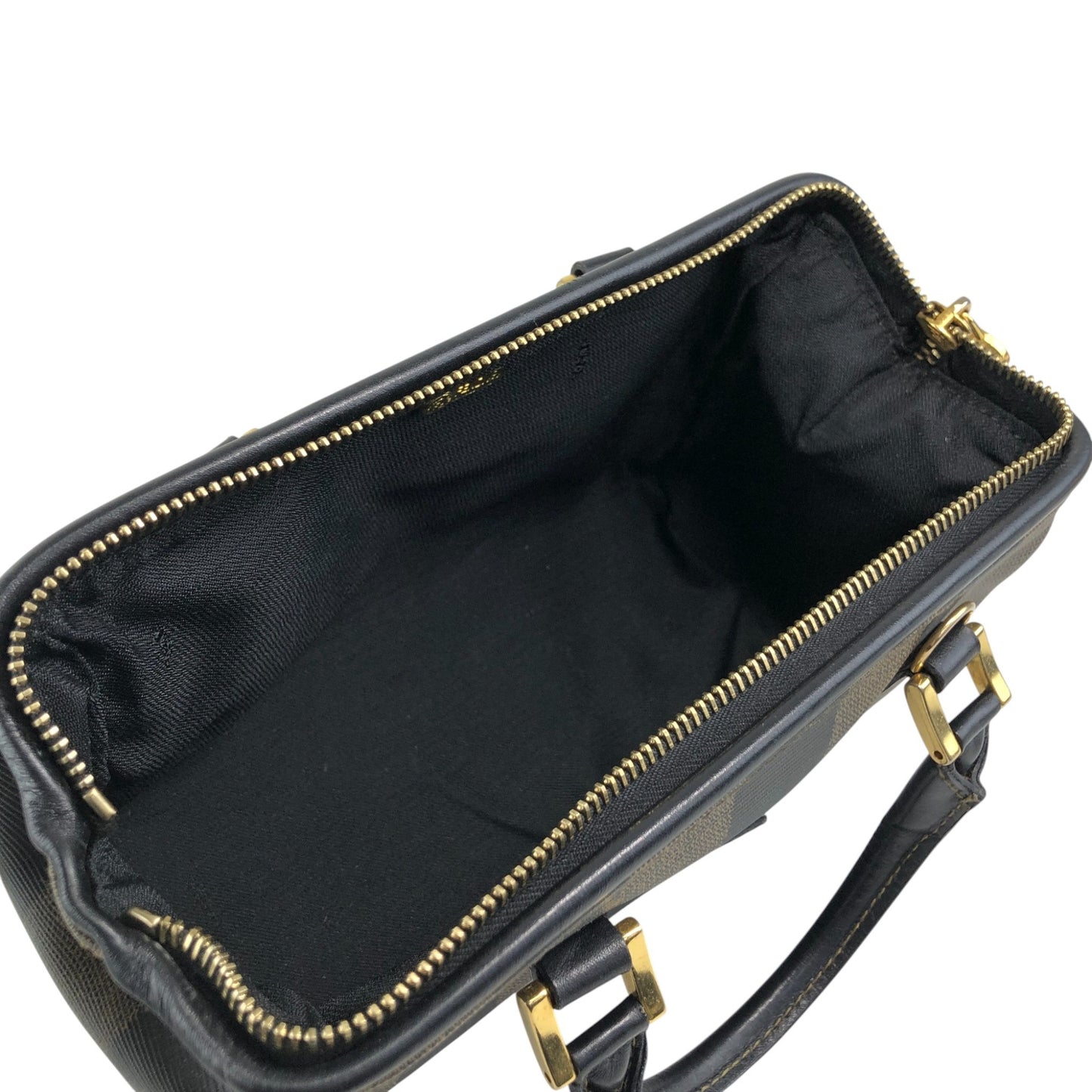 FENDI Pecan Logo Two-way Small Boston bag Shoulder bag  Black Vintage 6ymrwc