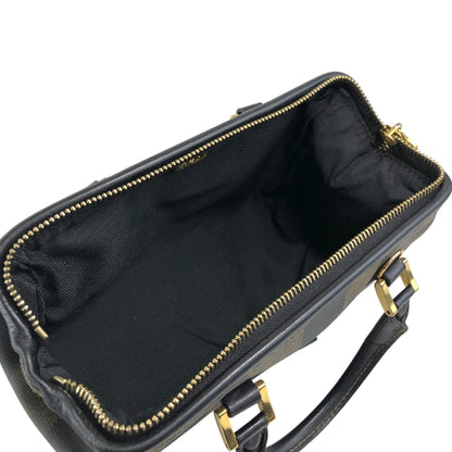 FENDI Pecan Logo Two-way Small Boston bag Shoulder bag  Black Vintage 6ymrwc