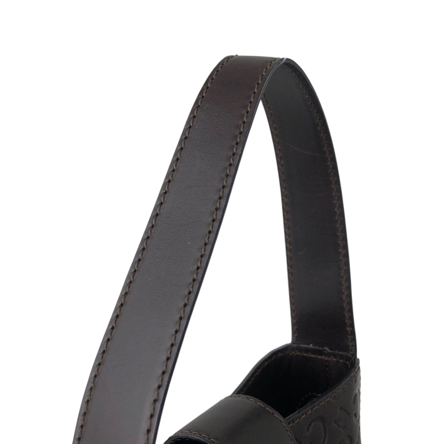 CELINE Turn Lock Small Handbag Brown Vintage 2h8bw4