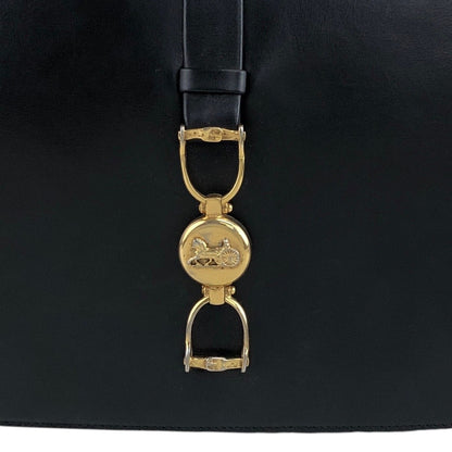 CELINE Horse Carriage Shoulder bag Black Vintage tinnie