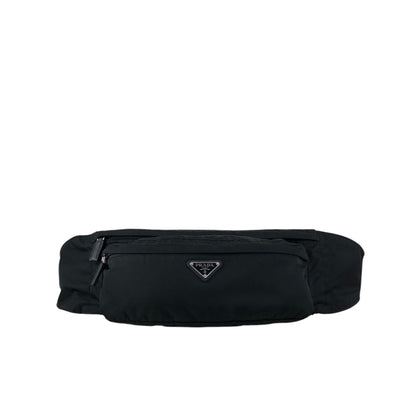 PRADA Tessuto Triangle Logo Sling bag Black Vintage 5xz3sa