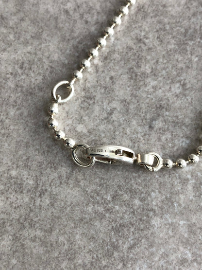GUCCI Interlocking SILVER925 Necklace Silver Vintage 86xzbs