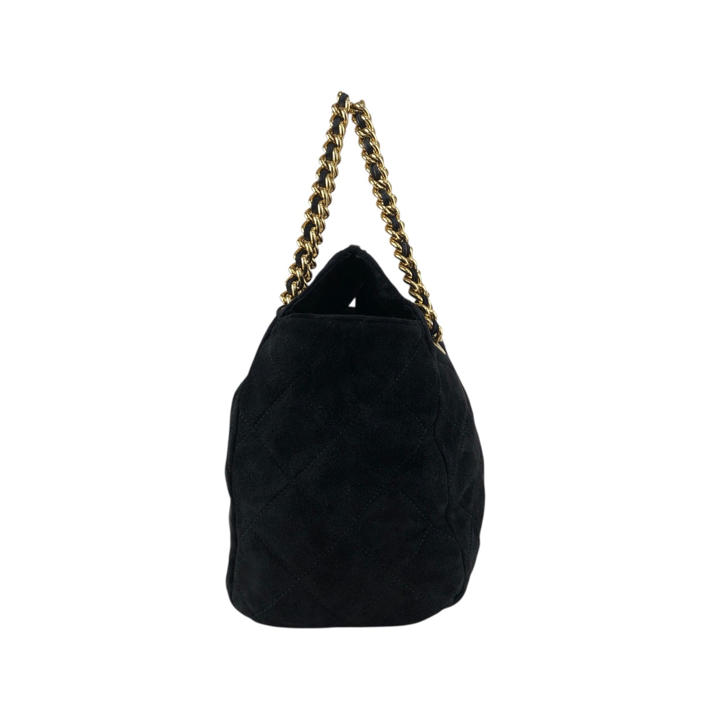 PRADA Triangle Logo Chain Shoulder bag Black Vintage t7p4ej