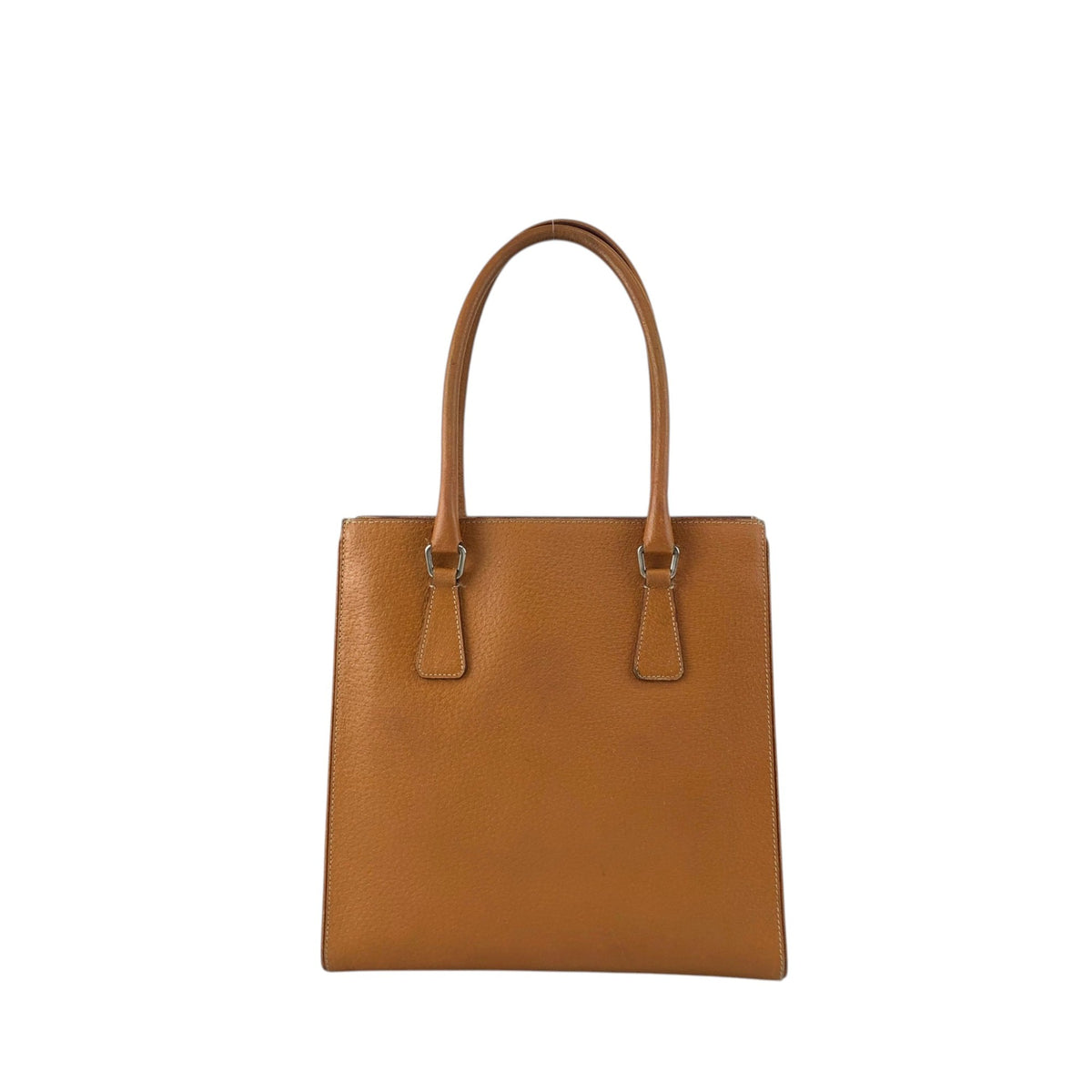 PRADA Triangle Logo Totebag Brown Vintage isz7da