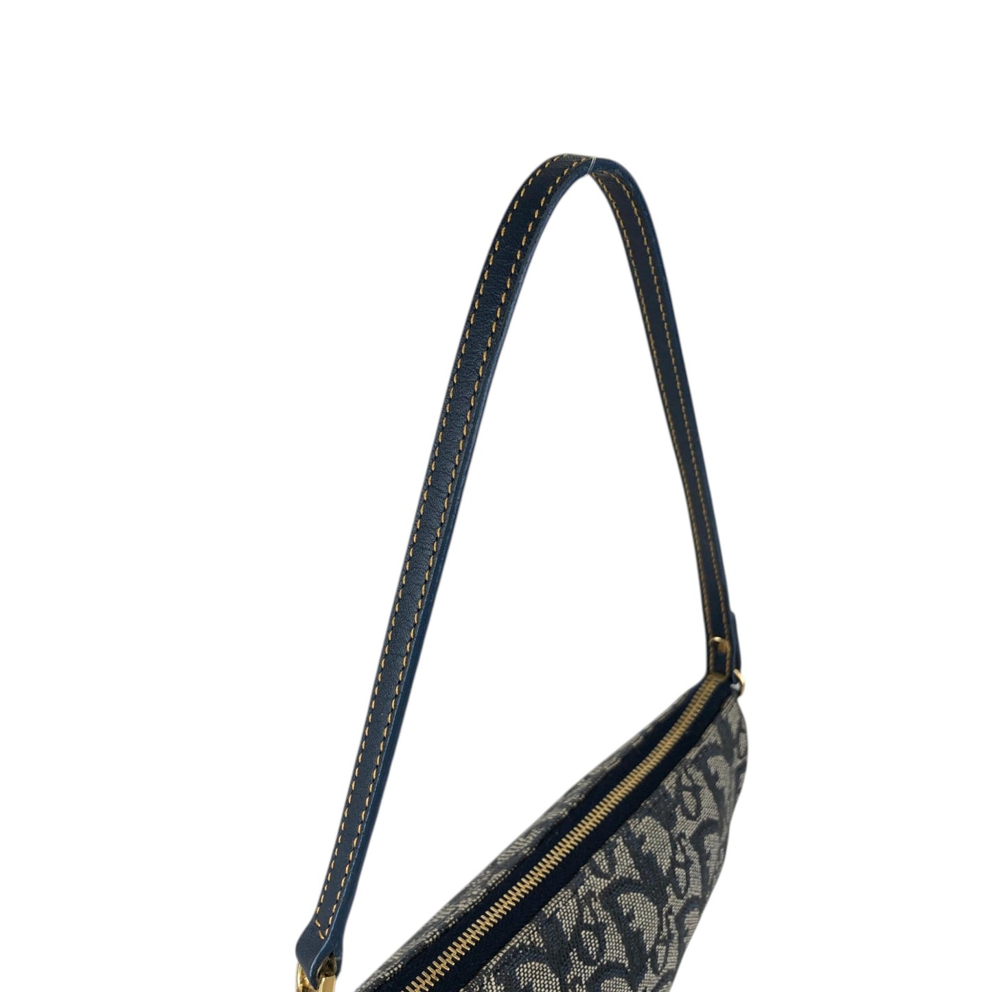 Christian Dior Trotter Shoulder bag Blue Vintage d5g4uj