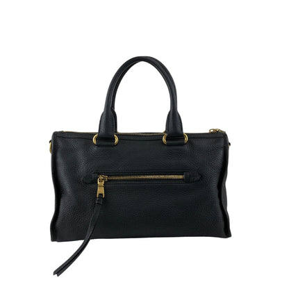 PRADA Logo Two-way Handbag Shoulder bag Black Vintage bwhz6p