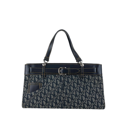 Christian Dior Trotter Handbag Navy Vintage twjy5h