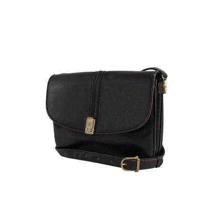 CELINE Logo Shoulder bag Brown Vintage wj4pws